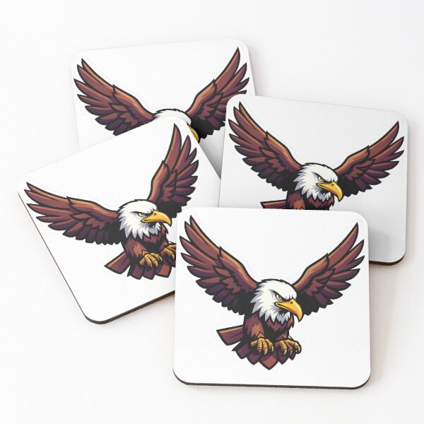 Item preview, Fierce Bald Eagle – Powerful Flying Eagle Mascot Design designed and sold by Kavya Art.