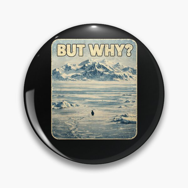 Item preview, Penguin But Why Heading To Mountains Meme designed and sold by Michasstuckey.