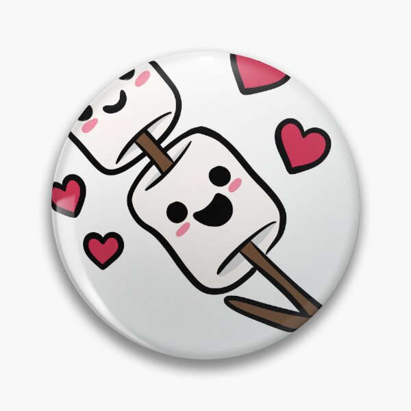 Item preview, Cute Kawaii Marshmallows on a Stick - Sweet Love Hearts designed and sold by LYAN-STORE.
