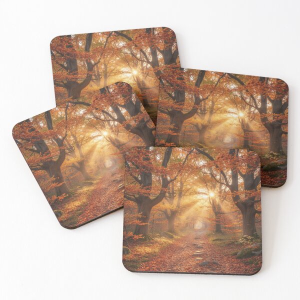 Item preview, Golden pathway through autumn trees designed and sold by JuViRo.