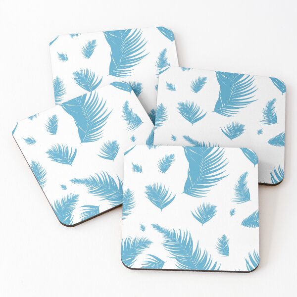 Item preview, Tropical Blue Feathers Seamless Pattern - Elegant Minimalist Design designed and sold by LYAN-STORE.