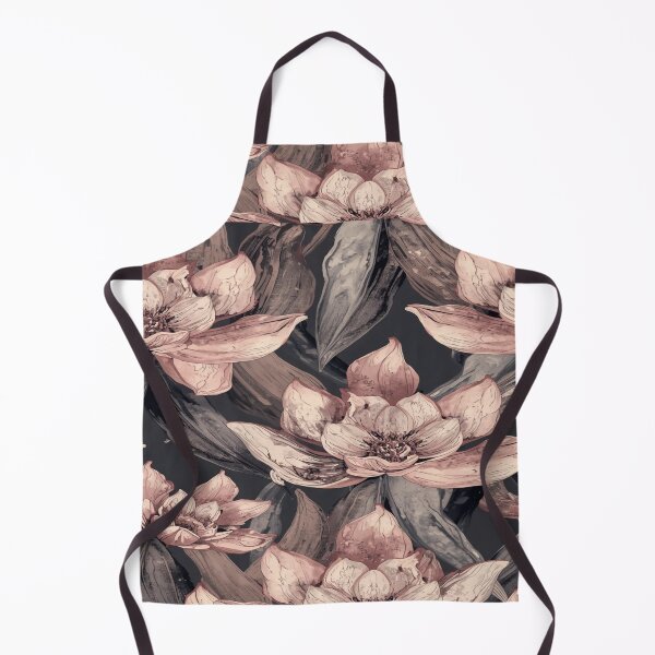 Item preview, Organic Gothic Petal Flow Pattern in Blush and Charcoal designed and sold by mari0n980.