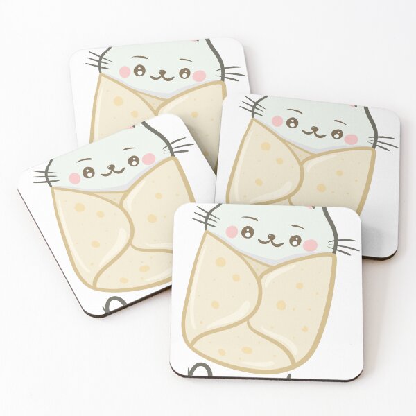 Item preview, Purrito Cute Kawaii Cat in a Burrito - Funny Food Pun designed and sold by LYAN-STORE.
