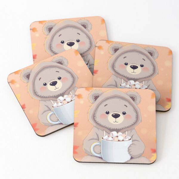 Item preview, Cute Bear Drinking Hot Chocolate T-Shirt | Cozy Fall Aesthetic Tee designed and sold by ArmaanArts.
