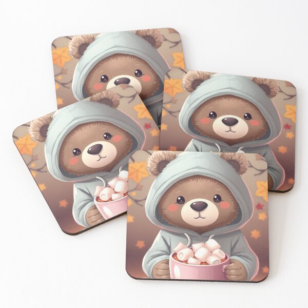 Item preview, Cute Cozy Bear Hoodie T-Shirt | Autumn Hot Chocolate Bear Illustration Tee designed and sold by ArmaanArts.