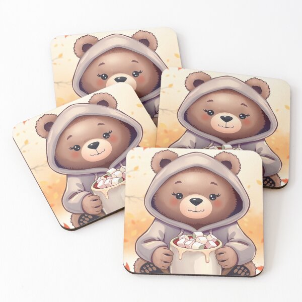 Item preview, Cozy Bear Hot Cocoa T-Shirt | Cute Bear with Marshmallows | Autumn Comfort Aesthetic Tee designed and sold by ArmaanArts.