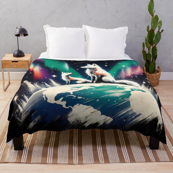 Item preview, Northern Lights Foxes, Ai Generated Art designed and sold by ACC .