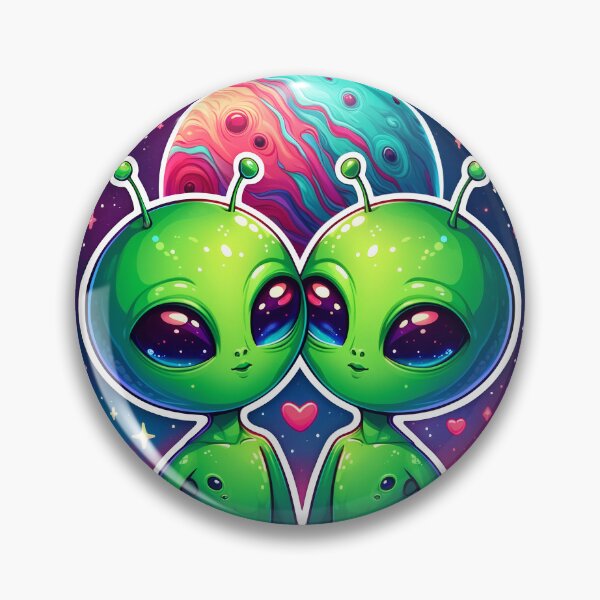 Item preview, Galactic Love - Cute Exoplanet Alien Lovers designed and sold by FriskyLemur.