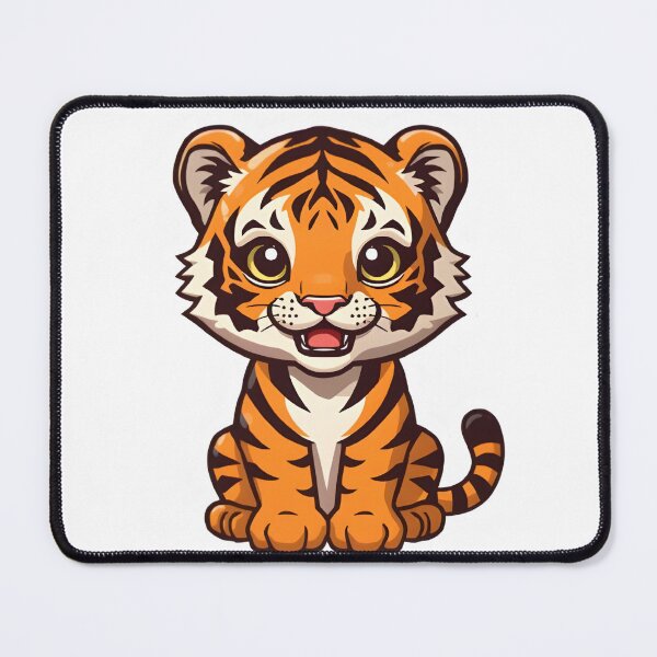 Item preview, Kawaii Tiger Cartoon Sticker designed and sold by Teewave-Ashish.