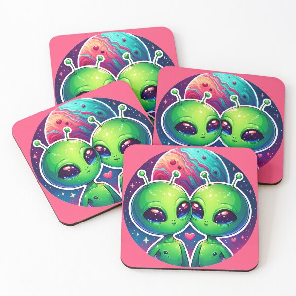 Item preview, Galactic Love - Cute Exoplanet Alien Lovers designed and sold by FriskyLemur.
