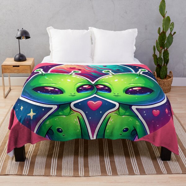 Item preview, Galactic Love - Cute Exoplanet Alien Lovers designed and sold by FriskyLemur.