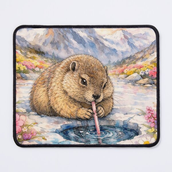 Item preview, Groundhog Sipping Through a Straw designed and sold by M-Y-A-R-T-.