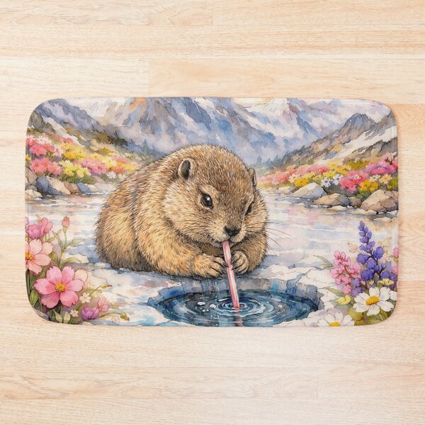Item preview, Groundhog Sipping Through a Straw designed and sold by M-Y-A-R-T-.