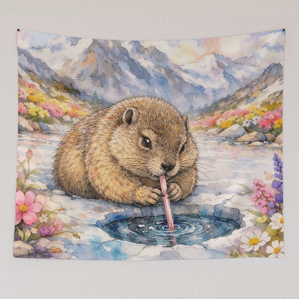 Item preview, Groundhog Sipping Through a Straw designed and sold by M-Y-A-R-T-.