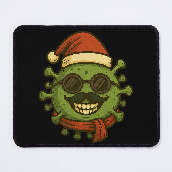Item preview, Virus With Santa Hat And Mustache designed and sold by Virelo.