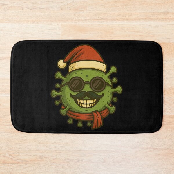 Item preview, Virus With Santa Hat And Mustache designed and sold by Virelo.