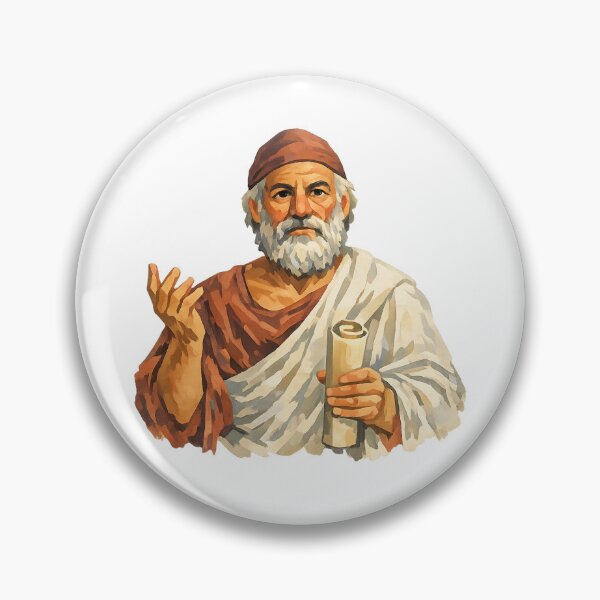 Item preview, Protagoras, Sophist, Greek Philosopher, Gouache Poster Paint designed and sold by shadow-bloom.