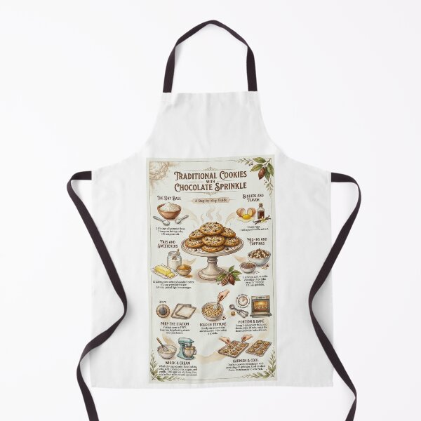 Item preview, Complete Illustrated Recipe Guide for Traditional Chocolate Sprinkle Cookies designed and sold by CharlieDesings.