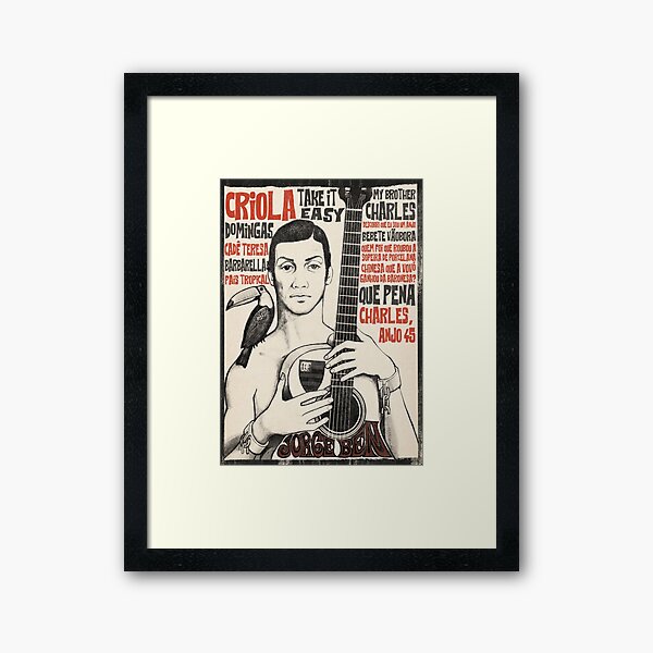 Jorge Ben 1969 Self-Titled Album | MPB Tropicalia Music Framed Art Print