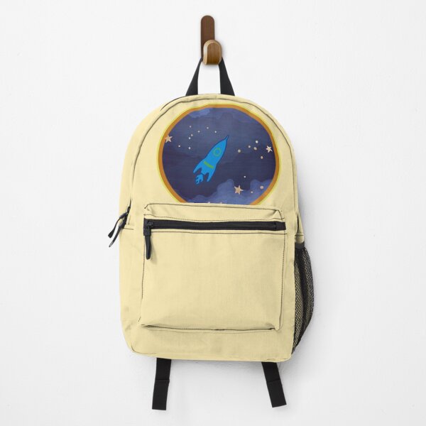 Item preview, Blue Rocket Ship Space Adventure Art designed and sold by 3DDesignSpot.