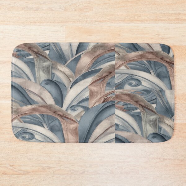 Item preview, Softened Ironwork Curve Pattern in Graphite and Ash designed and sold by mari0n980.