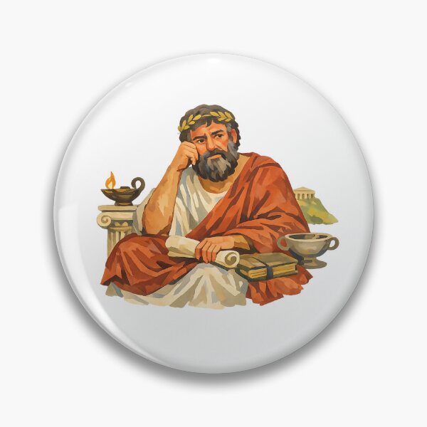 Item preview, Prodicus, Sophist, Greek Philosopher, Gouache Poster Paint designed and sold by shadow-bloom.