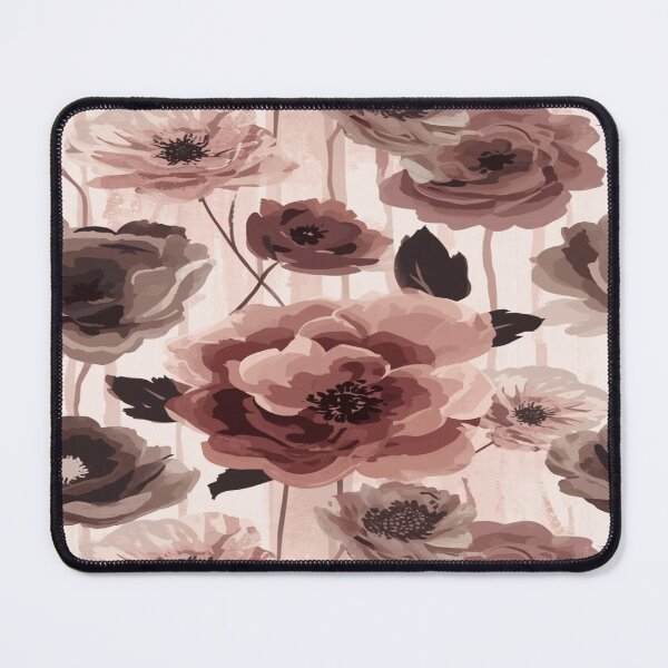 Item preview, Abstract Floral Silhouette Pattern in Pale Rose and Stone designed and sold by mari0n980.