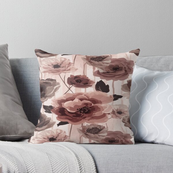 Item preview, Abstract Floral Silhouette Pattern in Pale Rose and Stone designed and sold by mari0n980.