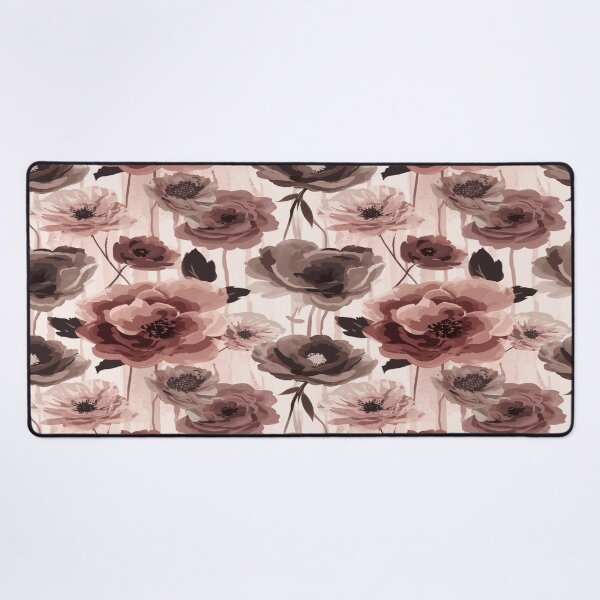 Item preview, Abstract Floral Silhouette Pattern in Pale Rose and Stone designed and sold by mari0n980.