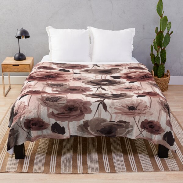 Item preview, Abstract Floral Silhouette Pattern in Pale Rose and Stone designed and sold by mari0n980.