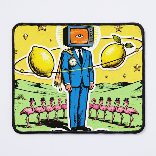 Item preview, TV Head Businessman - Surreal Pop Art Meme designed and sold by PictorialWhimsy.