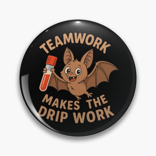 Item preview, Cute Phlebotomy Bat Teamwork Makes Every Drip Work designed and sold by Virelo.