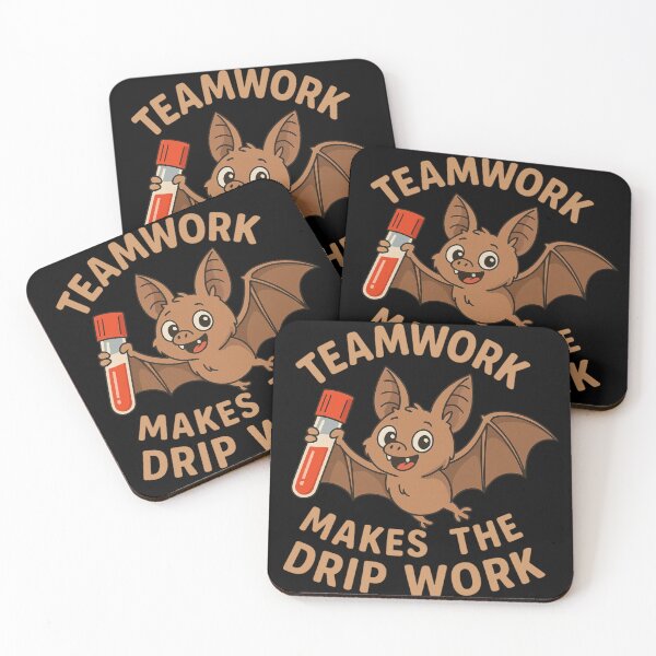 Item preview, Cute Phlebotomy Bat Teamwork Makes Every Drip Work designed and sold by Virelo.