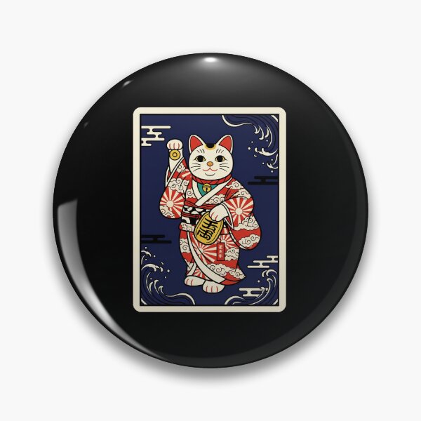 Item preview, Ilustración del gato de la suerte Maneki Neko sosteniendo una hoja de loto designed and sold by JordynLadukeg65.