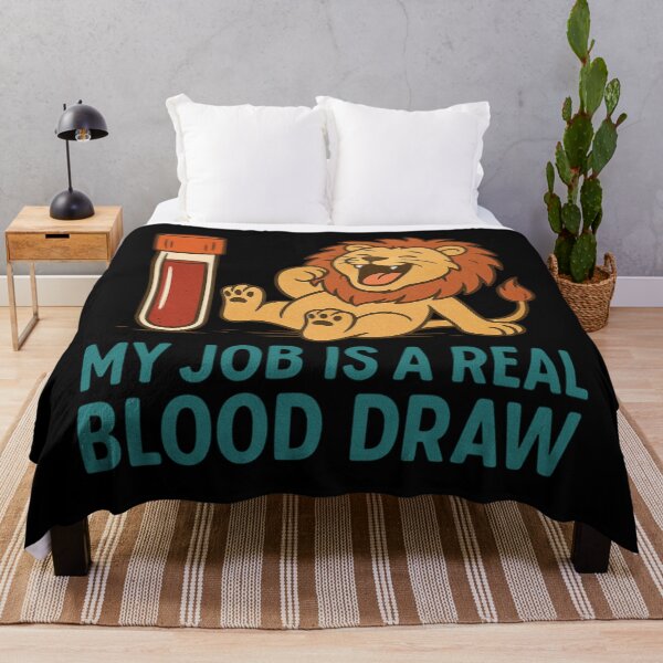 Item preview, Funny Phlebotomy Job Joke Lion Blood Draw Design designed and sold by Virelo.
