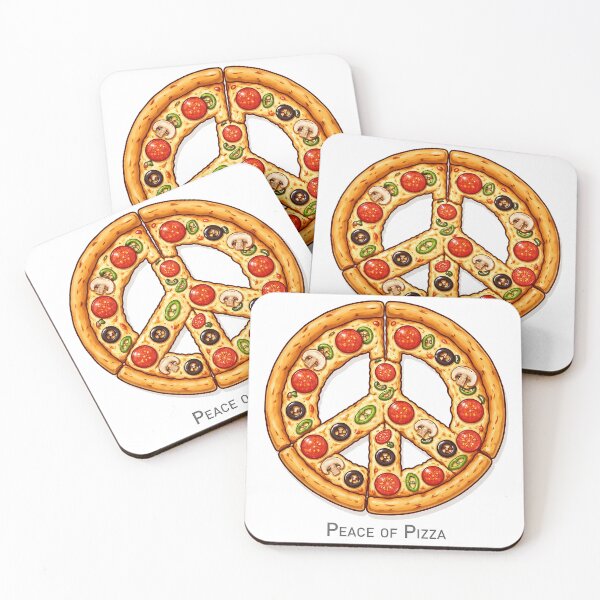 Item preview, Pizza peace sign on a platter - Peace of Pizza designed and sold by PIXEL POP DESIGNS - Beyond the Norm!.