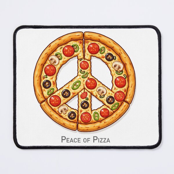 Item preview, Pizza peace sign on a platter - Peace of Pizza designed and sold by PIXEL POP DESIGNS - Beyond the Norm!.