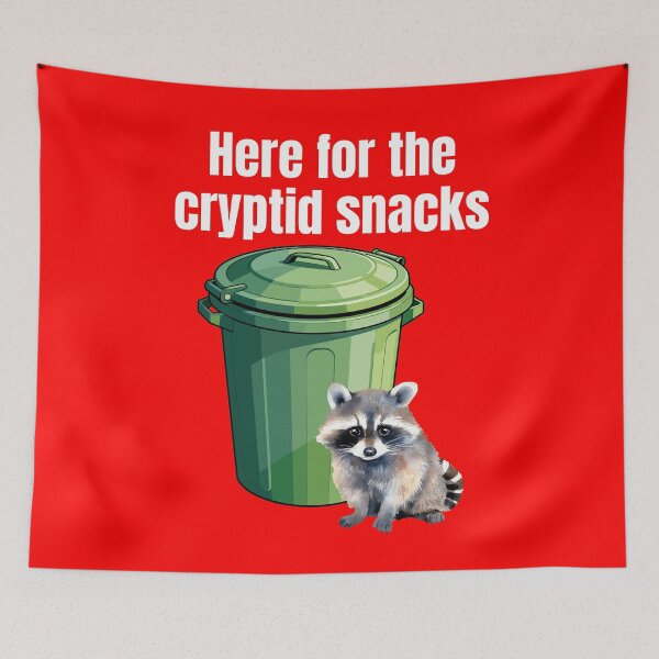 Item preview, Funny Trash Panda Cryptid Snack Hungry Raccoon Snacker Cryptid Snacks Feast designed and sold by DogLover332.