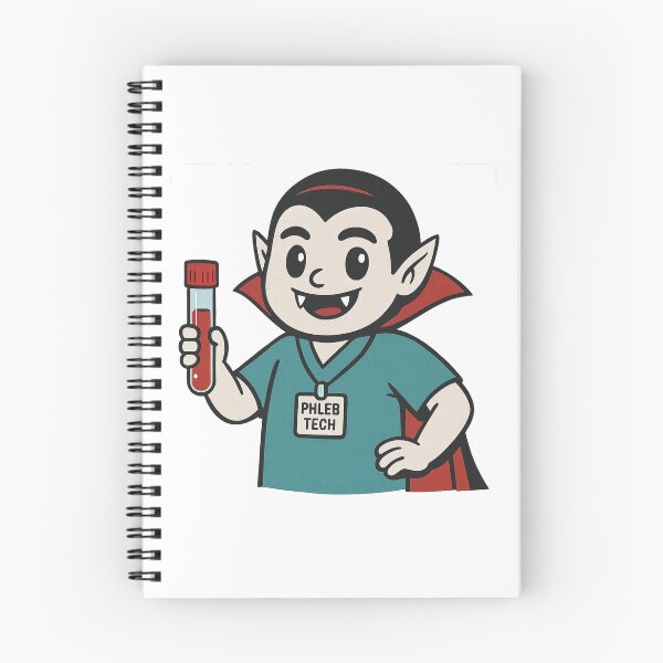 Item preview, Cute Vampire Phlebotomist Cartoon Design For Blood Technicians designed and sold by Virelo.