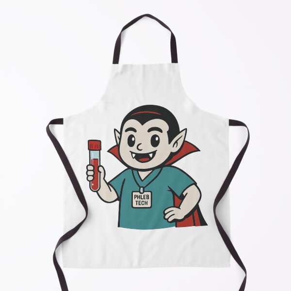 Item preview, Cute Vampire Phlebotomist Cartoon Design For Blood Technicians designed and sold by Virelo.
