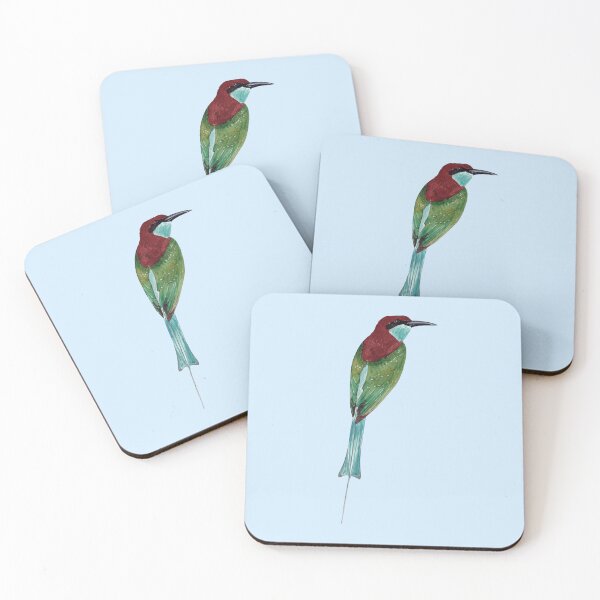 Item preview, BLUE-THROATED BEE-EATER-Merops viridis designed and sold by BEATRIZ ABAITUA.