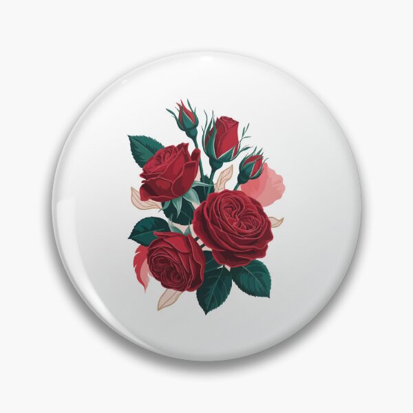 Item preview, Golden Edge Crimson Bloom: Modern Botanical Study designed and sold by desinganddecor.