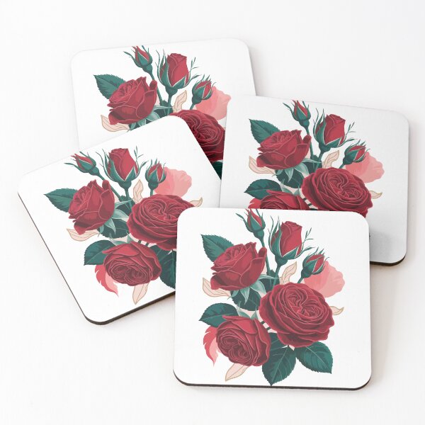 Item preview, Golden Edge Crimson Bloom: Modern Botanical Study designed and sold by desinganddecor.