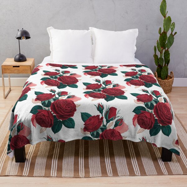 Item preview, Golden Edge Crimson Bloom: Modern Botanical Study designed and sold by desinganddecor.