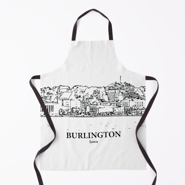 Item preview, Burlington IA - Ink Cityscape Illustration designed and sold by Lakeric Cityscapes.