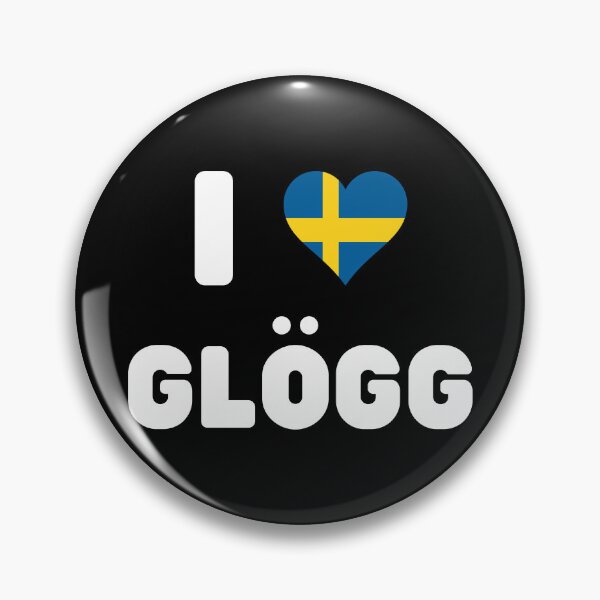 Item preview, I LOVE GLOGG Sweden Flag Heart designed and sold by Carl's Clothing.