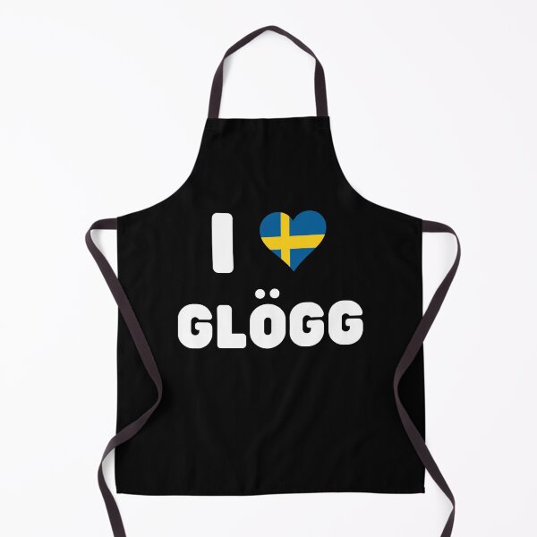 Item preview, I LOVE GLOGG Sweden Flag Heart designed and sold by Carl's Clothing.