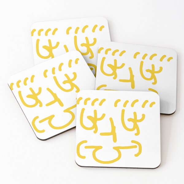 Item preview, Happy Chaos Face – Bold Yellow Doodle designed and sold by felipemaldonadoart.