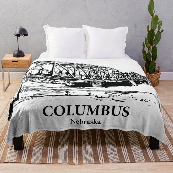 Item preview, Columbus NE - Ink Cityscape Illustration designed and sold by Lakeric Cityscapes.