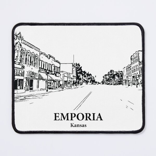 Item preview, Emporia KS - Ink Cityscape Illustration designed and sold by Lakeric.